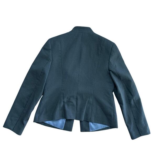 Talbots Women's Blue Wool Blend Micro Dot Blazer Jacket & Pants 2pec Set Size 10 - Picture 3 of 9